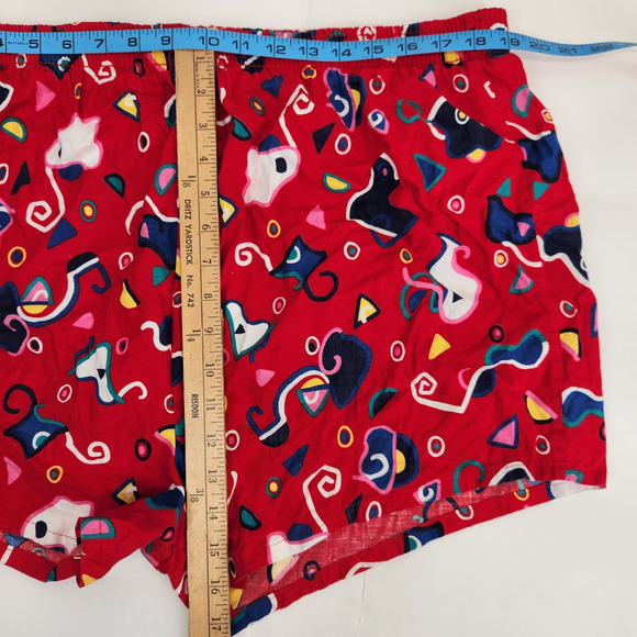 Vintage Swim Shorts Men’s XL Retro 90s Colorful Graphic Beachwear Party Preppy - Picture 4 of 5